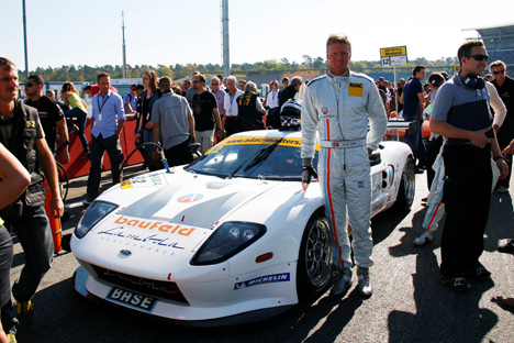 Nicki Thiim's debut i ADAC GT Masters, med en Ford GT 40 på Hockenheim.
(Foto: Christian Reinsch)